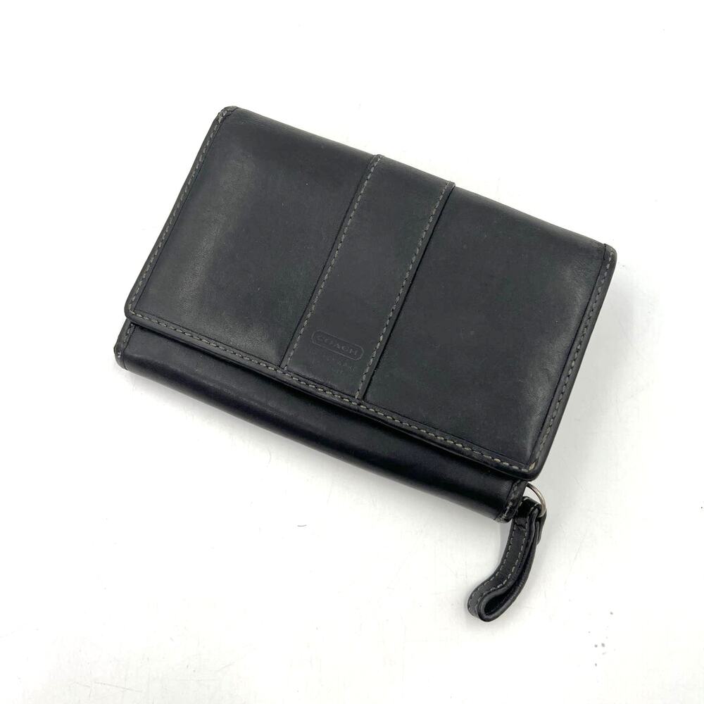 Coach Black Leather Bifold Wallet